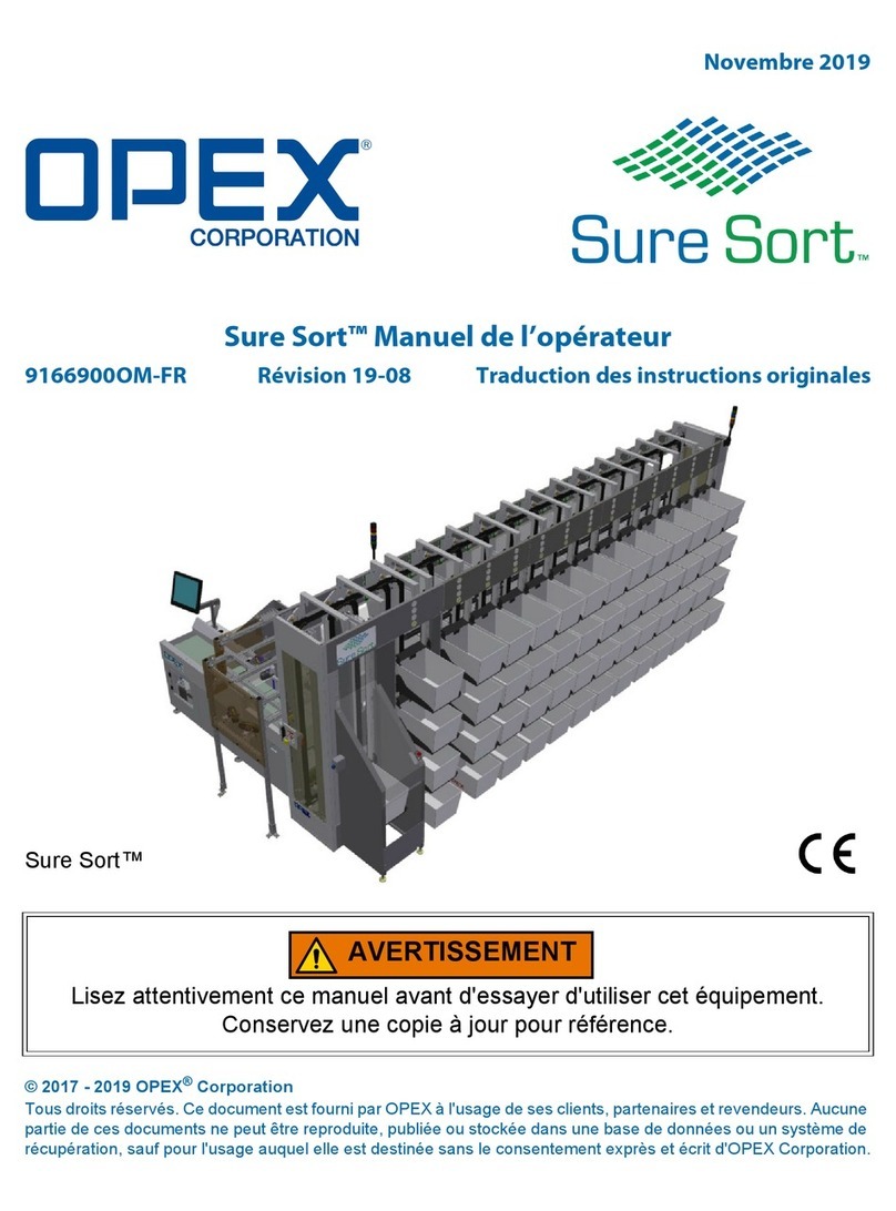 Opex Sure Sort Operator's manual