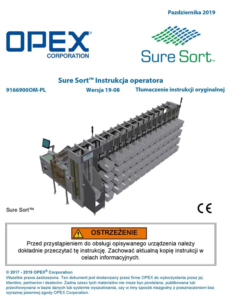 Opex Sure Sort User manual