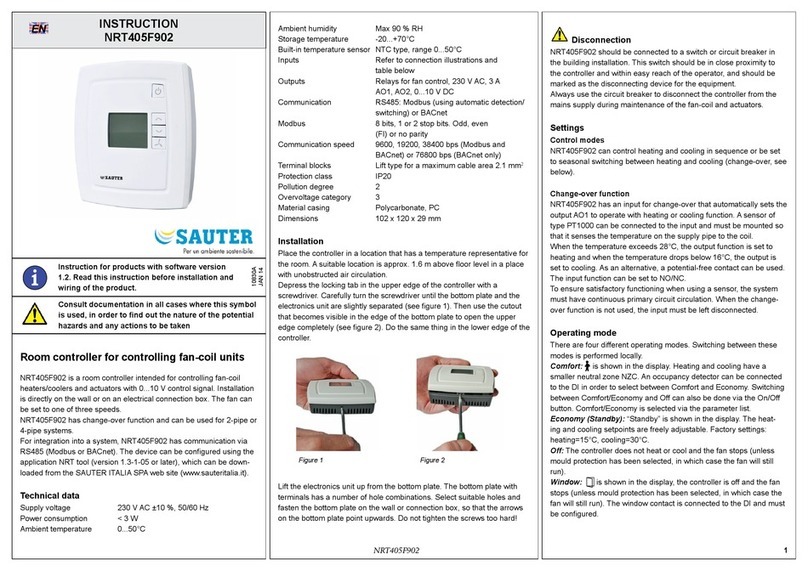 sauter NRT405F902 User manual