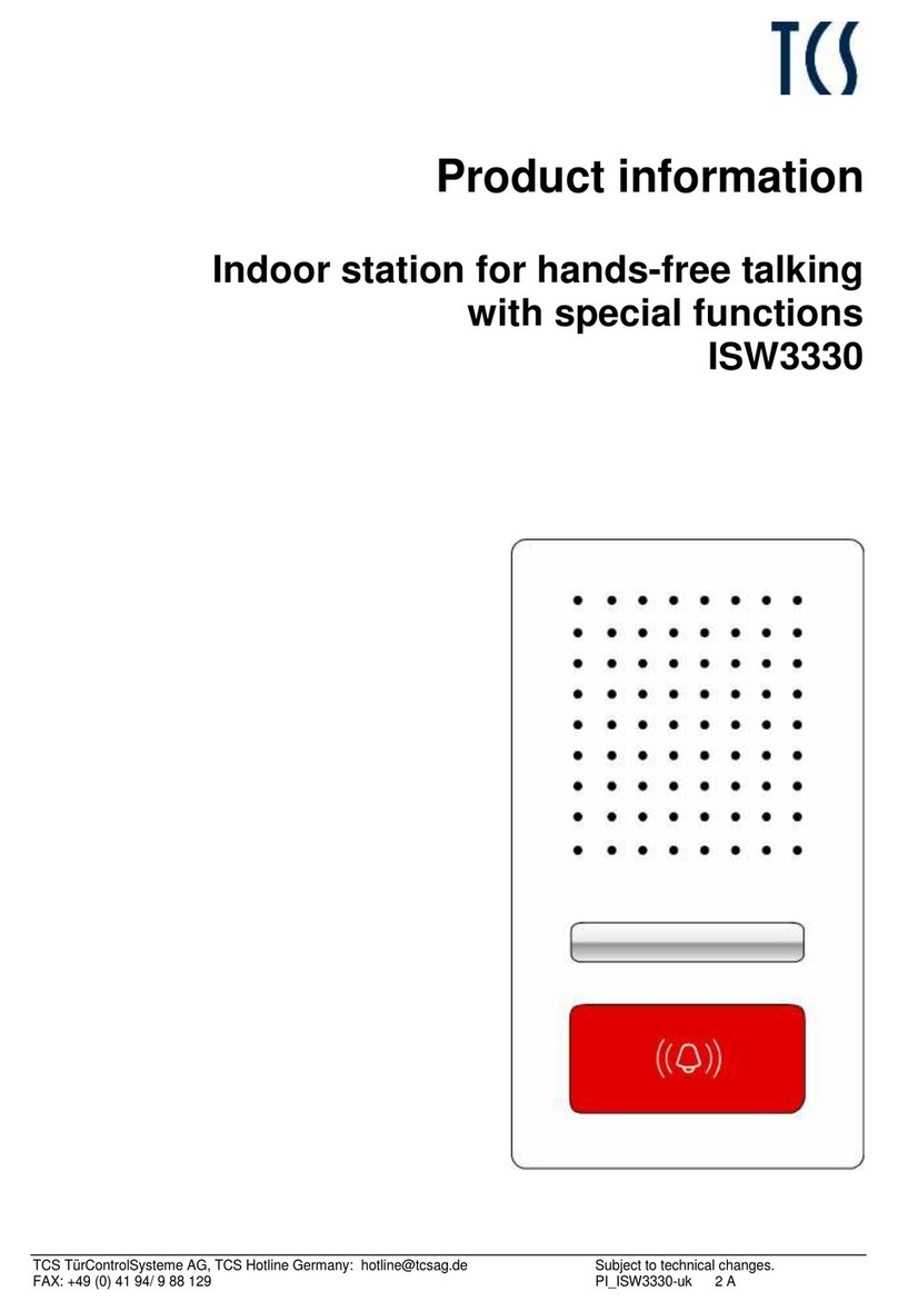 TCS ISW3330 User manual
