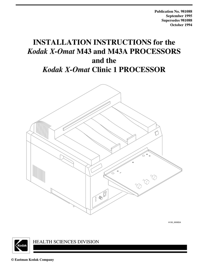 Kodak HEALTH SCIENCES X-Omat M43 User manual