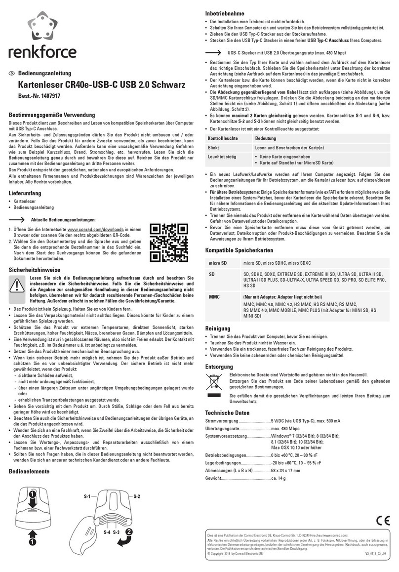 Renkforce 1407917 User manual