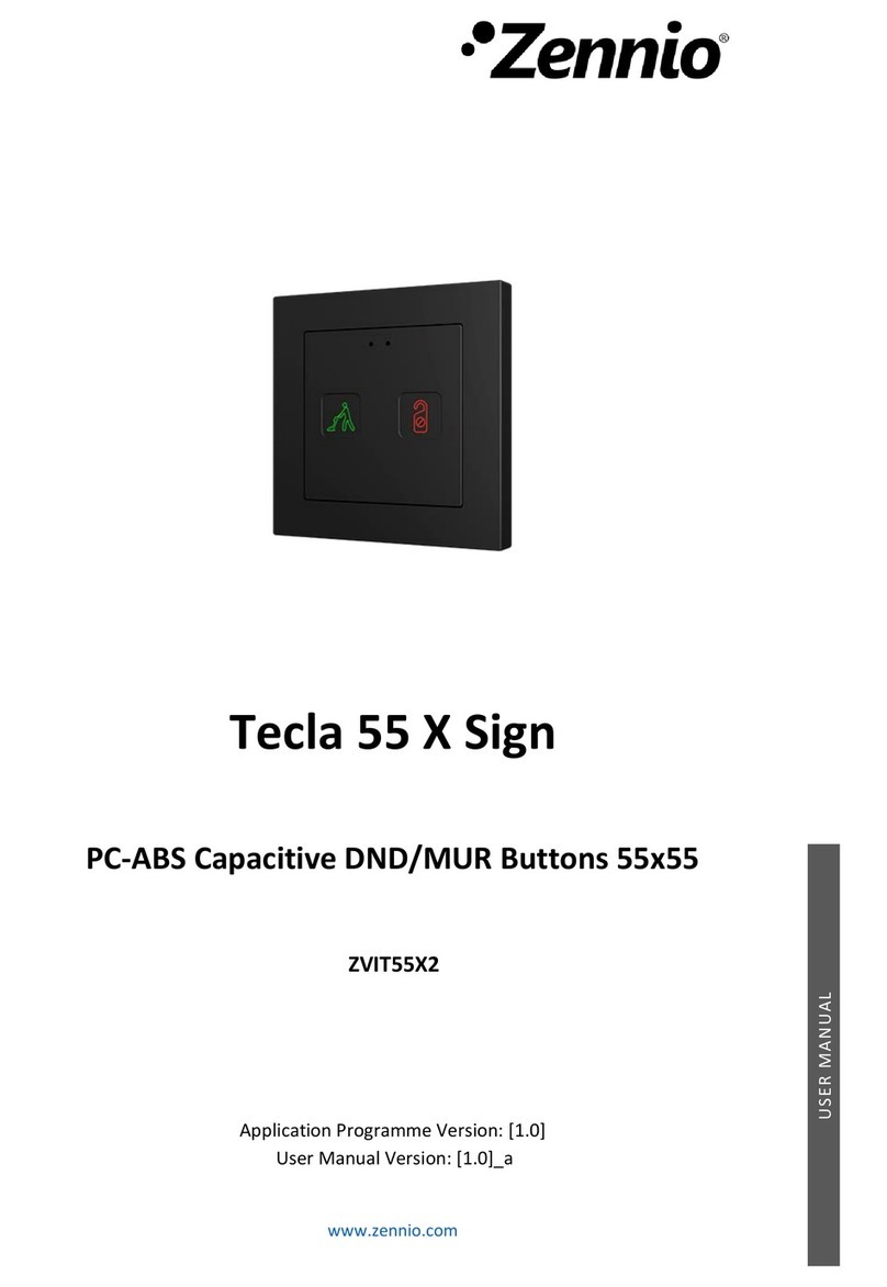 Zennio Tecla 55 X Sign user manual Zennio Tecla 55 X Sign user manual