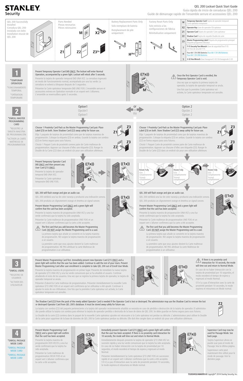 Stanley QEL 200 quick start guide
