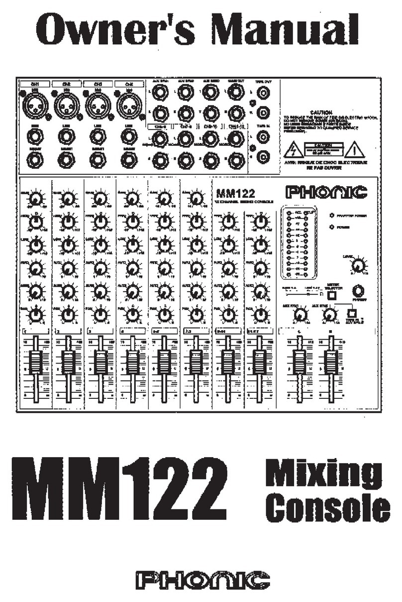 Phonic MM122 owner's manual