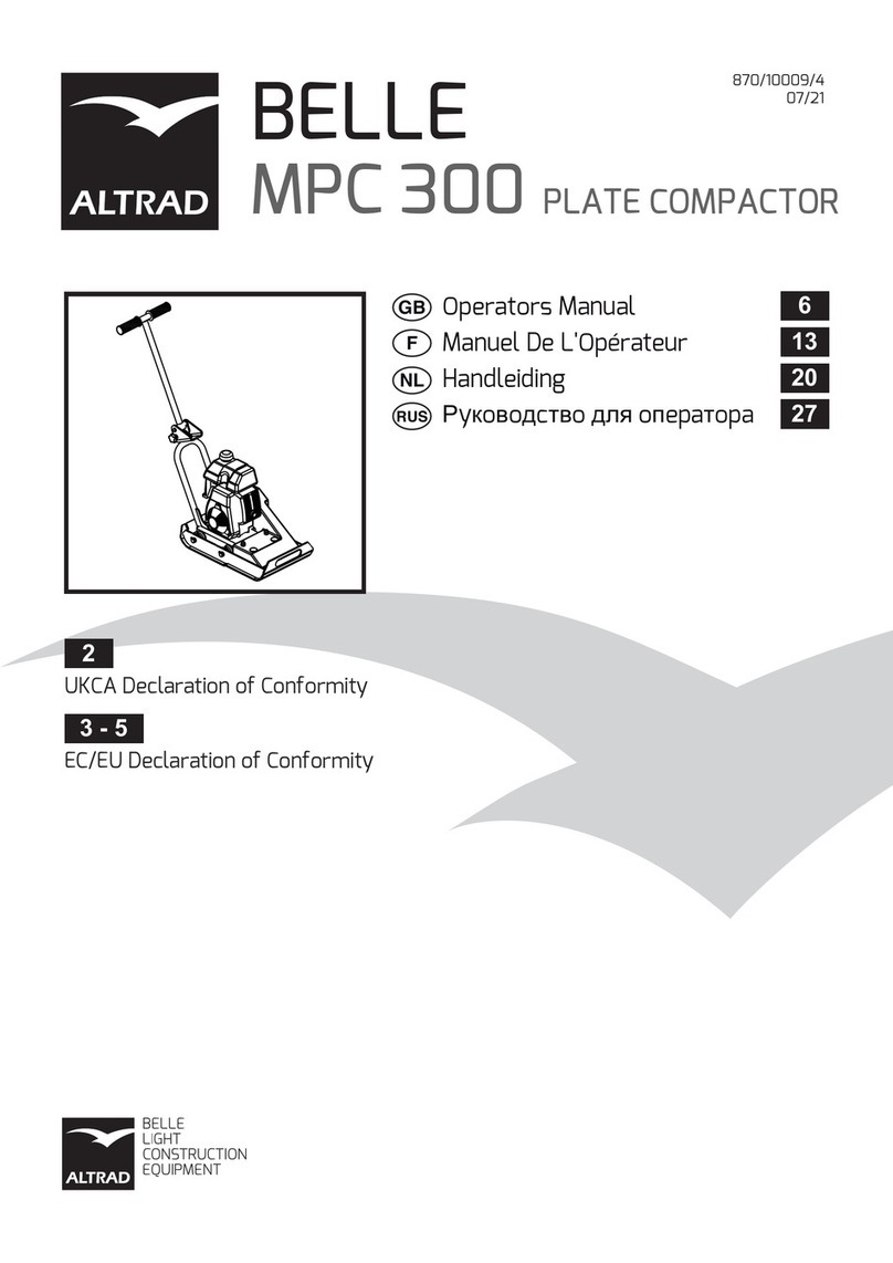 Altrad BELLE MPC 300 Operator's manual