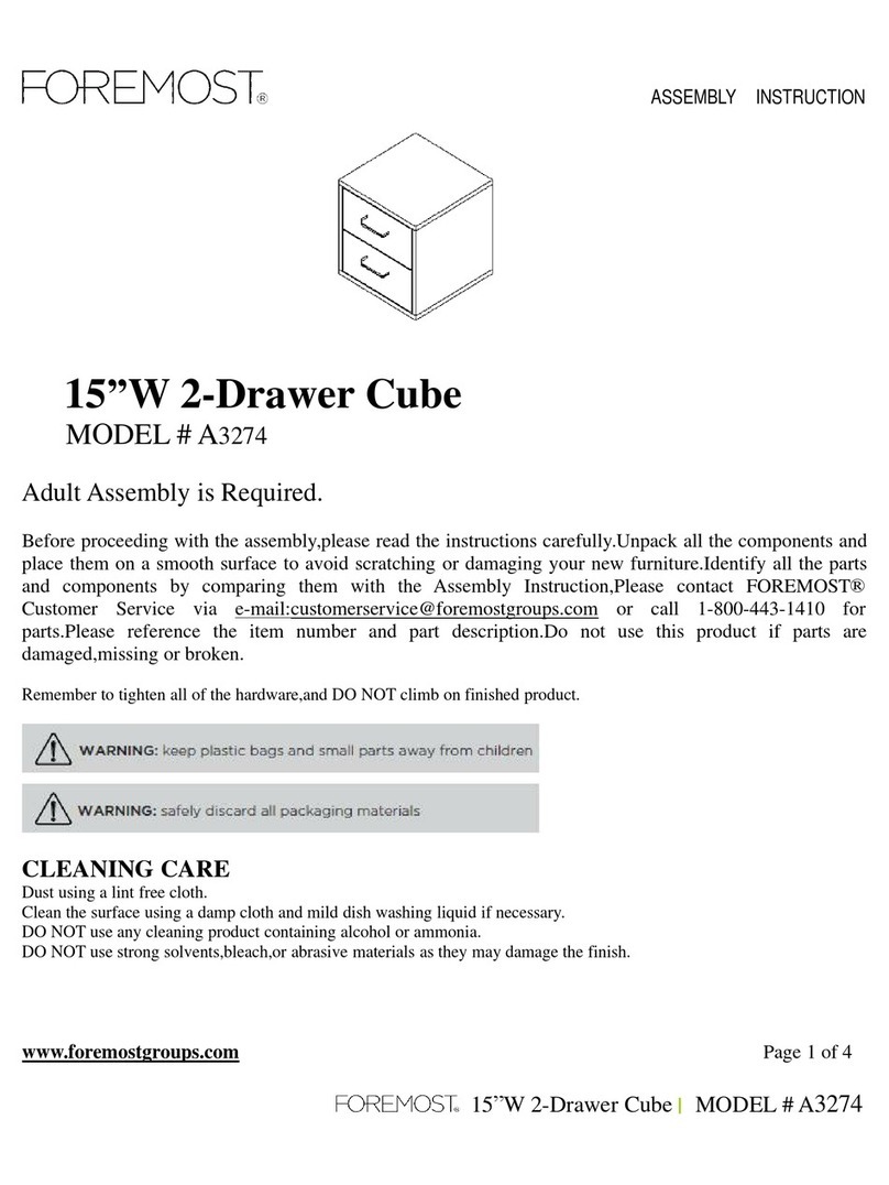 Foremost A3274 Assembly instruction