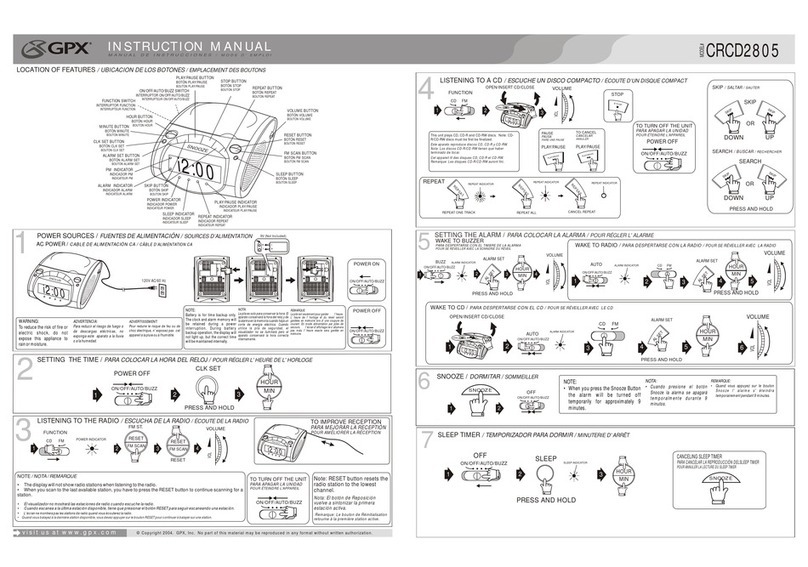 GPX CRCD2805 User manual