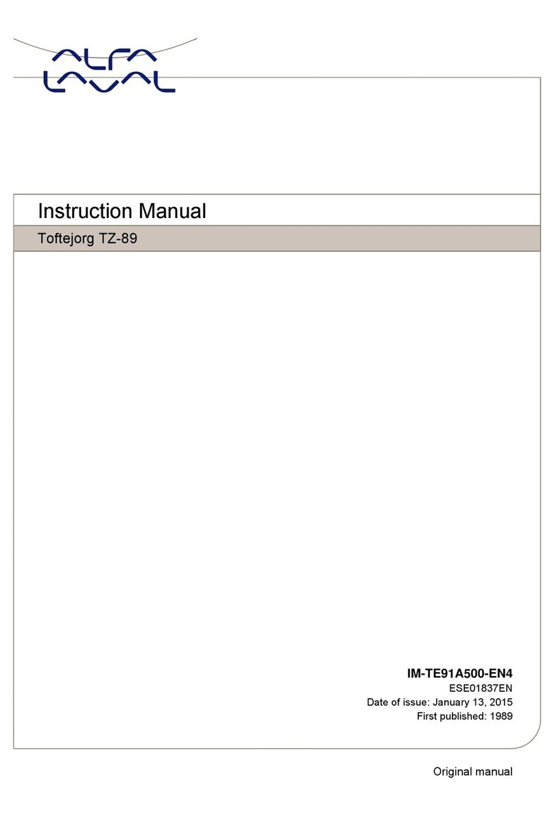 Alfalaval Toftejorg TZ-89 User manual