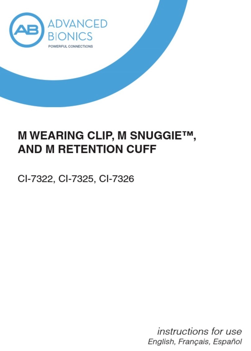 Advanced Bionics M WEARING CLIP User manual Advanced Bionics M WEARING CLIP User manual