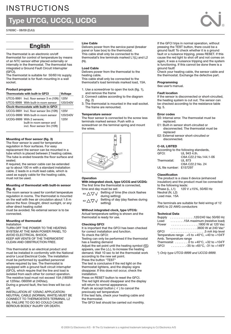 OJ Electronics UTCG-9991 User manual