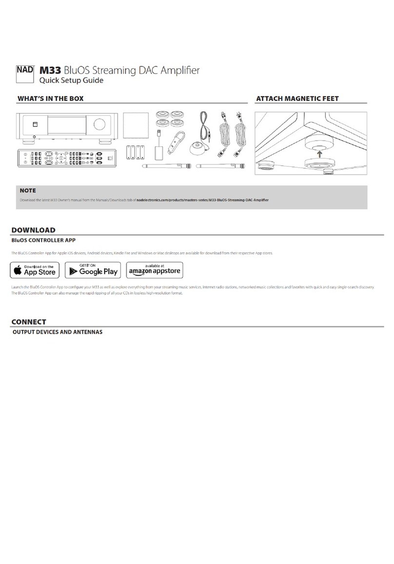 NAD M33 Quick setup guide