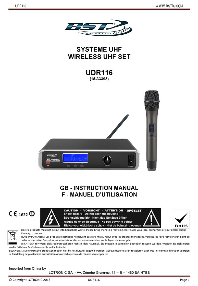 BST UDR116 instruction manual BST UDR116 instruction manual