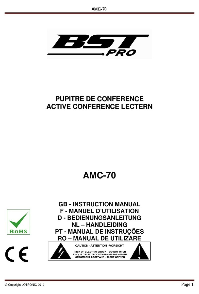 BST Pro AMC-70 User manual