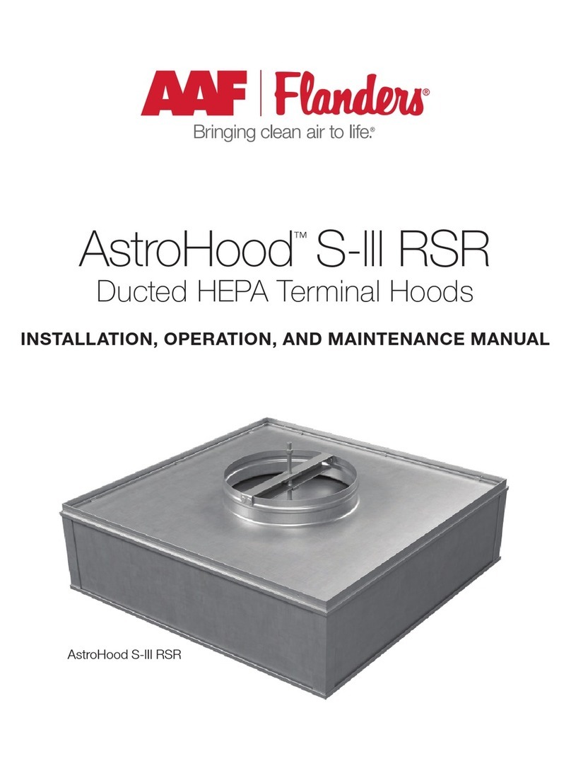 AAF AstroHood S-lll RSR Installation, operation and maintenance manual AAF AstroHood S-lll RSR Installation, operation and maintenance manual