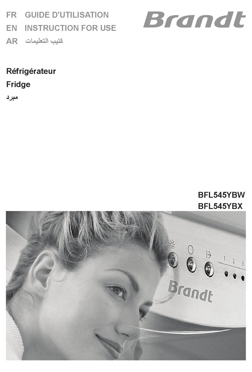 Brandt BFL545YBW Instructions for use
