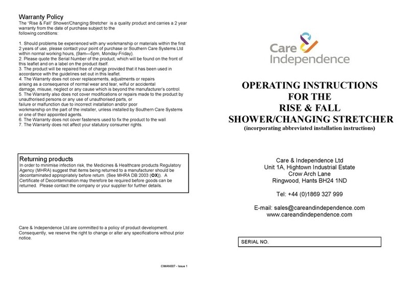 Care & Independence SWS 140 operating instructions