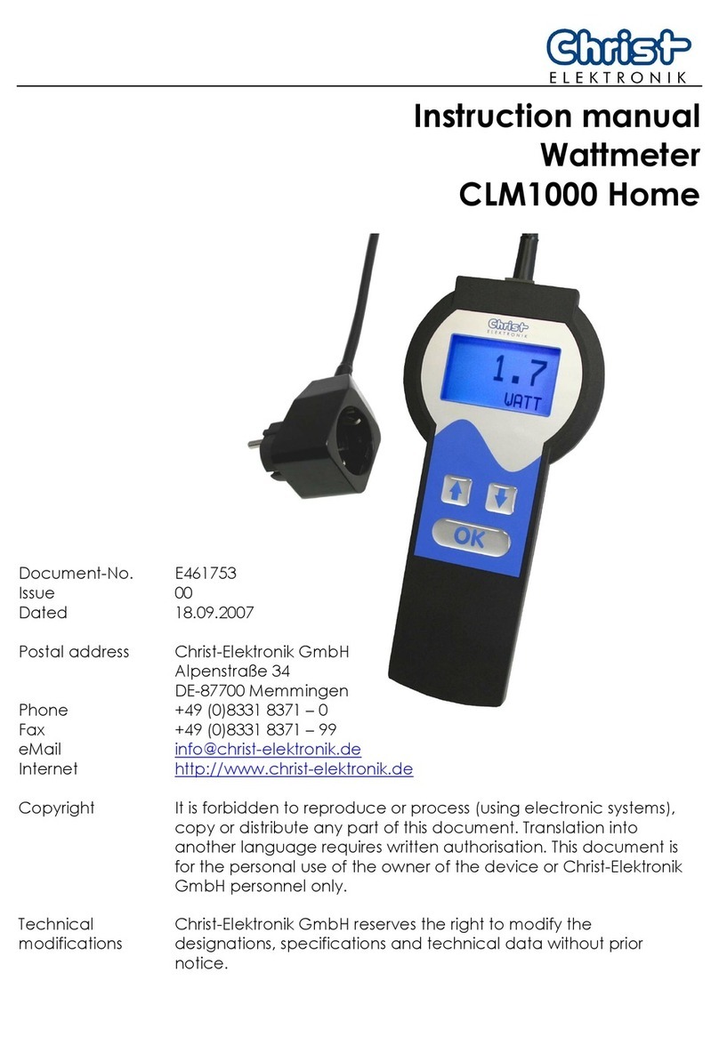Christ CLM1000 Home instruction manual