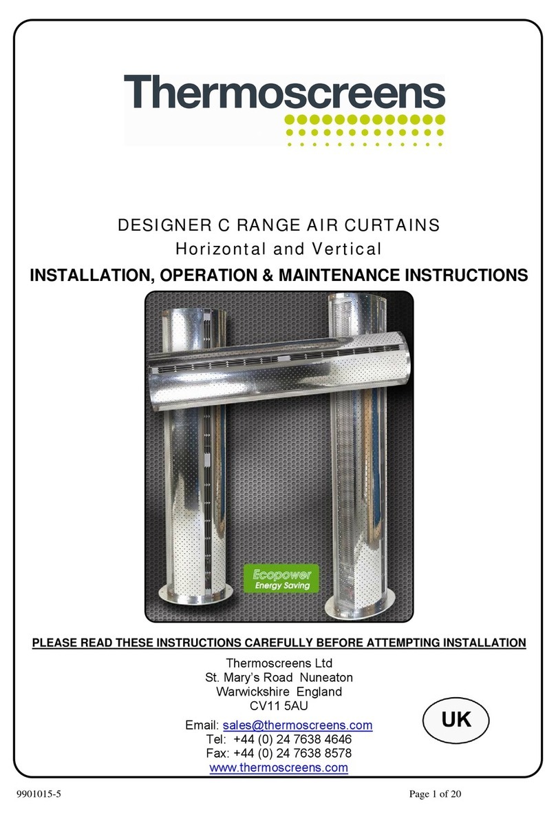Thermoscreens Designer Series Installation, operation & maintenance instructions Thermoscreens Designer Series Installation, operation & maintenance instructions