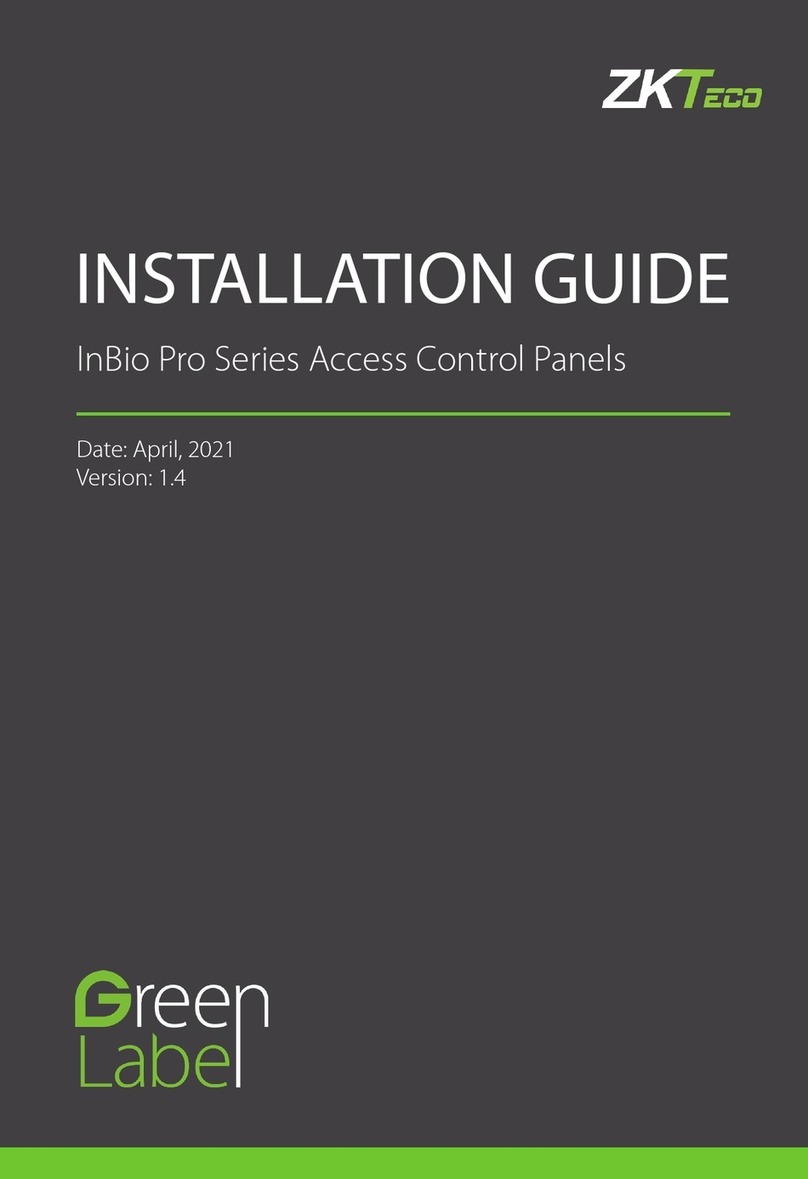ZKTeco InBio Pro Series installation guide