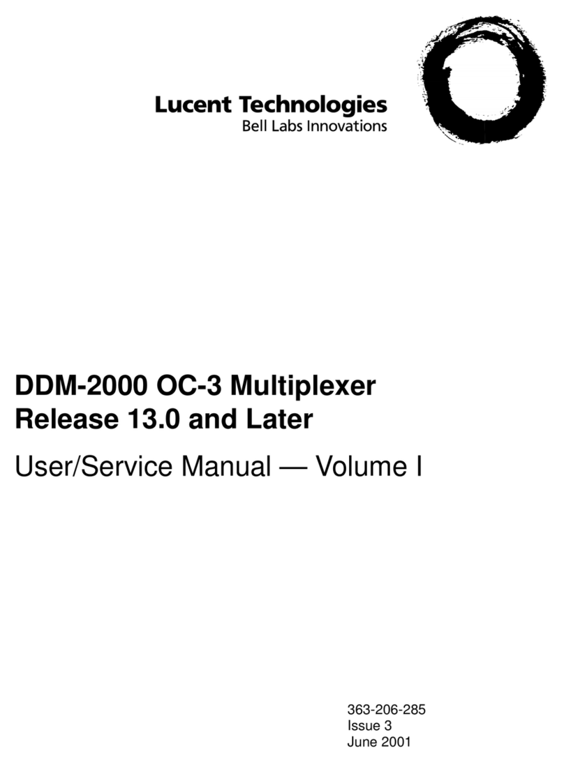 Lucent Technologies DDM-2000 OC-3 User & service manual