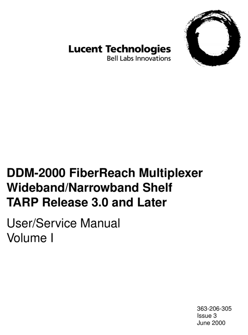Lucent Technologies FiberReach DDM-2000 User & service manual Lucent Technologies FiberReach DDM-2000 User & service manual