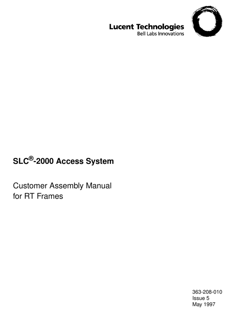 Lucent Technologies SLC-2000 Access System Central Office... Assembly manual Lucent Technologies SLC-2000 Access System Central Office... Assembly manual