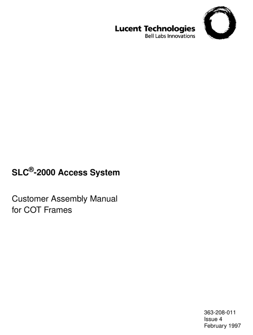 Lucent Technologies SLC-2000 Access System Central Office... Assembly manual