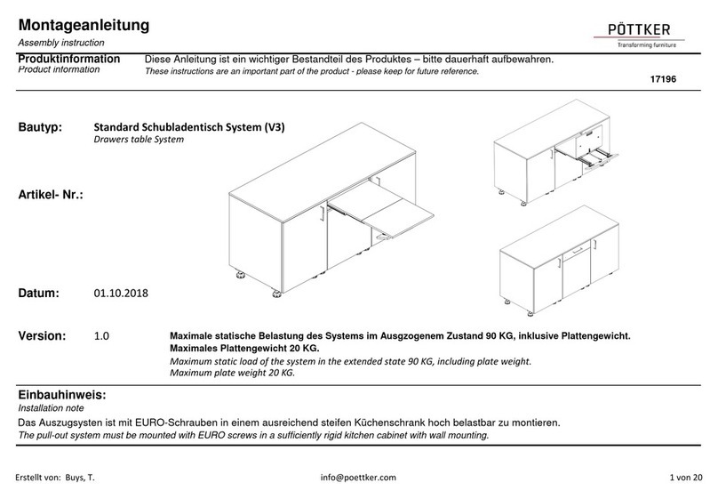 Pottker Drawers table V3 Assembly instruction