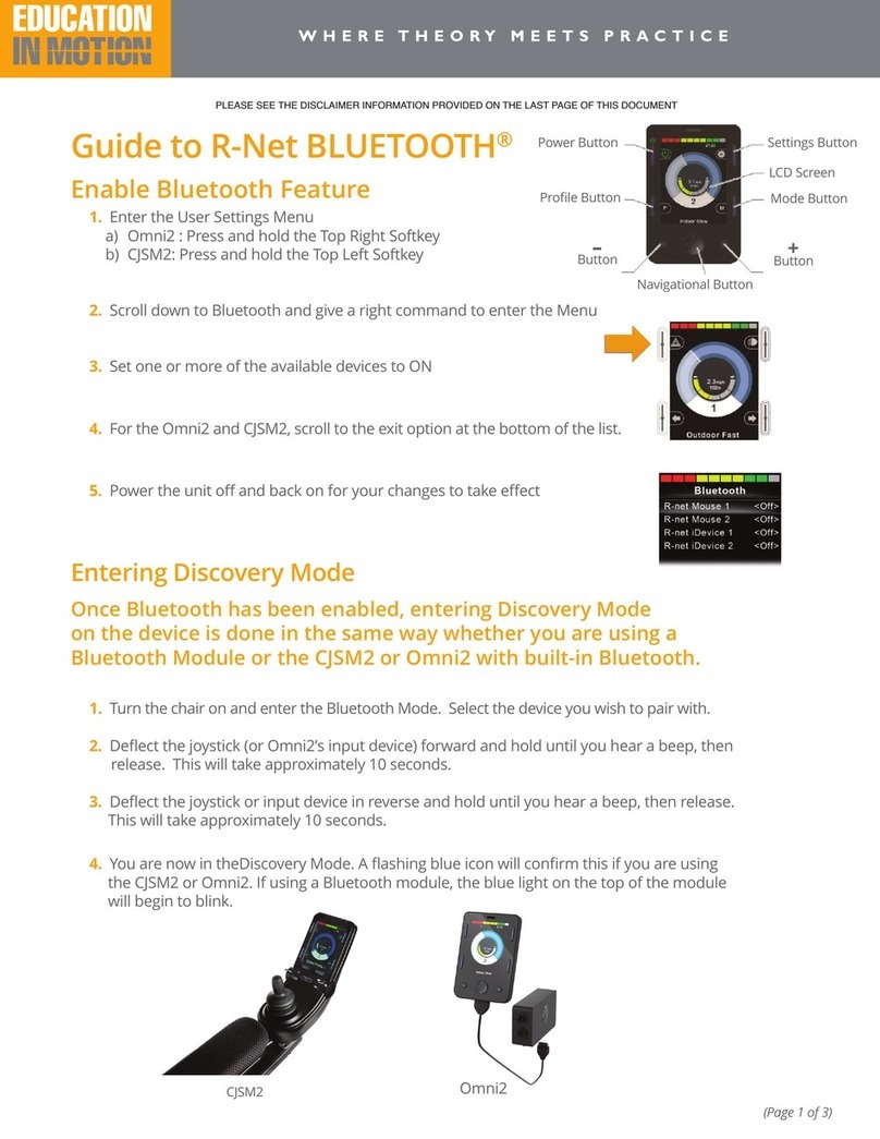 Sunrise Medical R-Net BLUETOOTH User manual