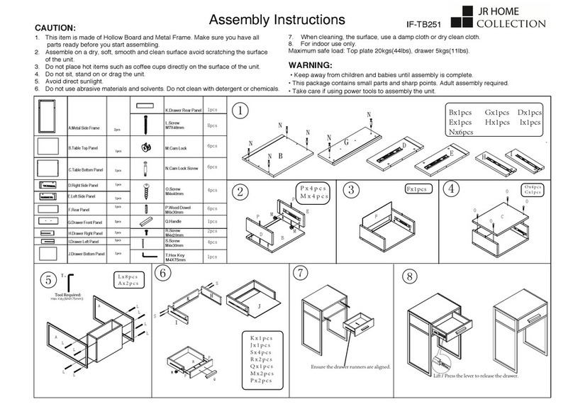 JR Home IF-TB251 Assembly instructions