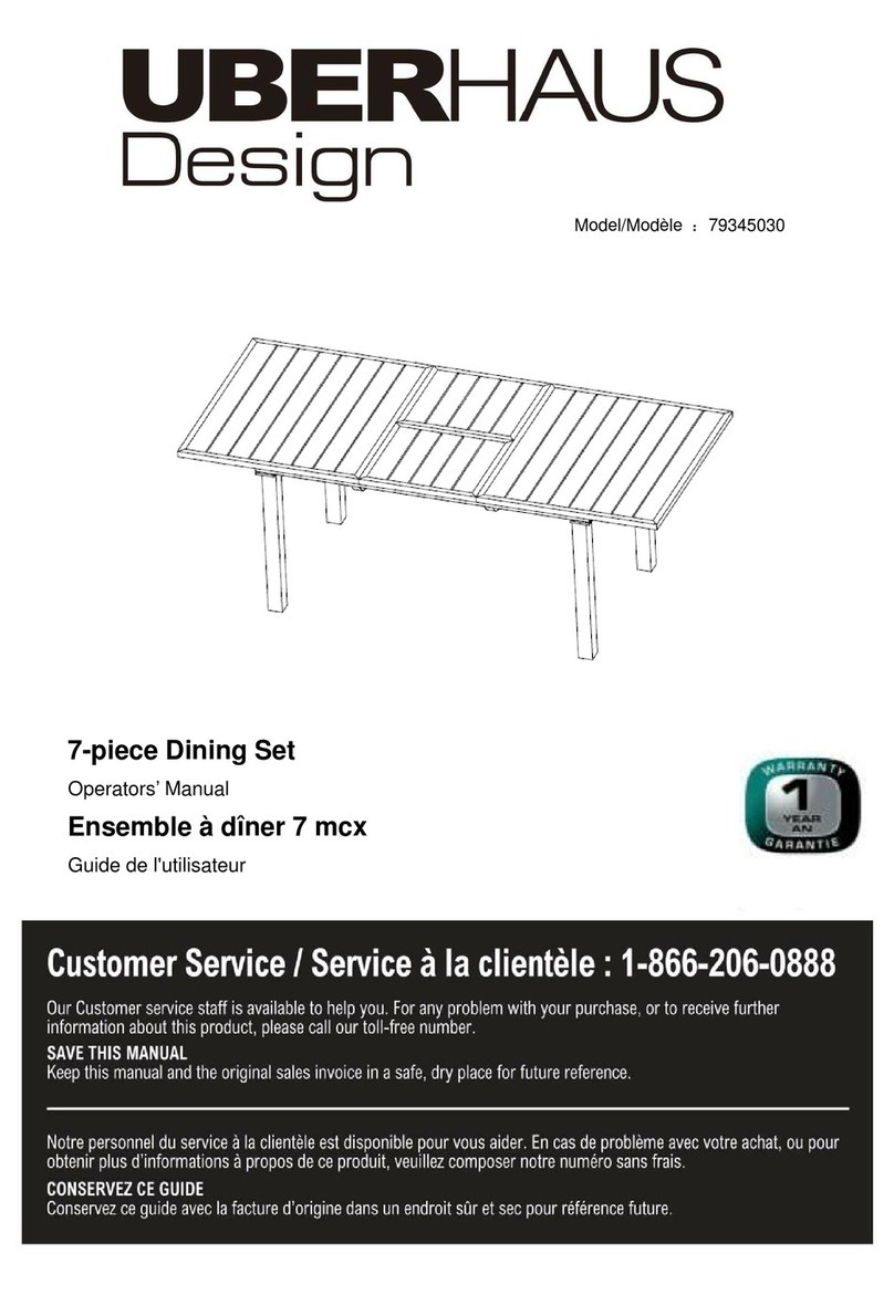 UBERHAUS DESIGN 79345030 Operator's manual UBERHAUS DESIGN 79345030 Operator's manual