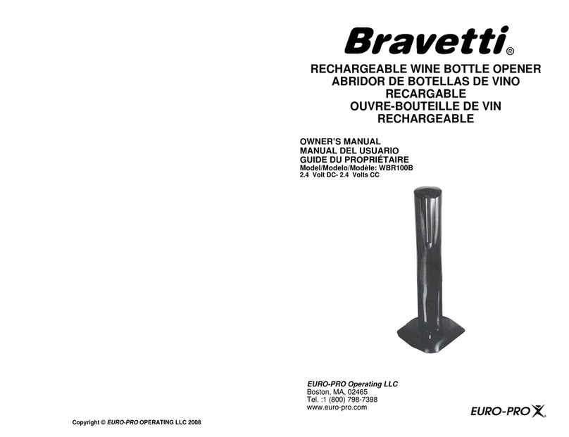 EUROPRO Bravetti WBR100B owner's manual
