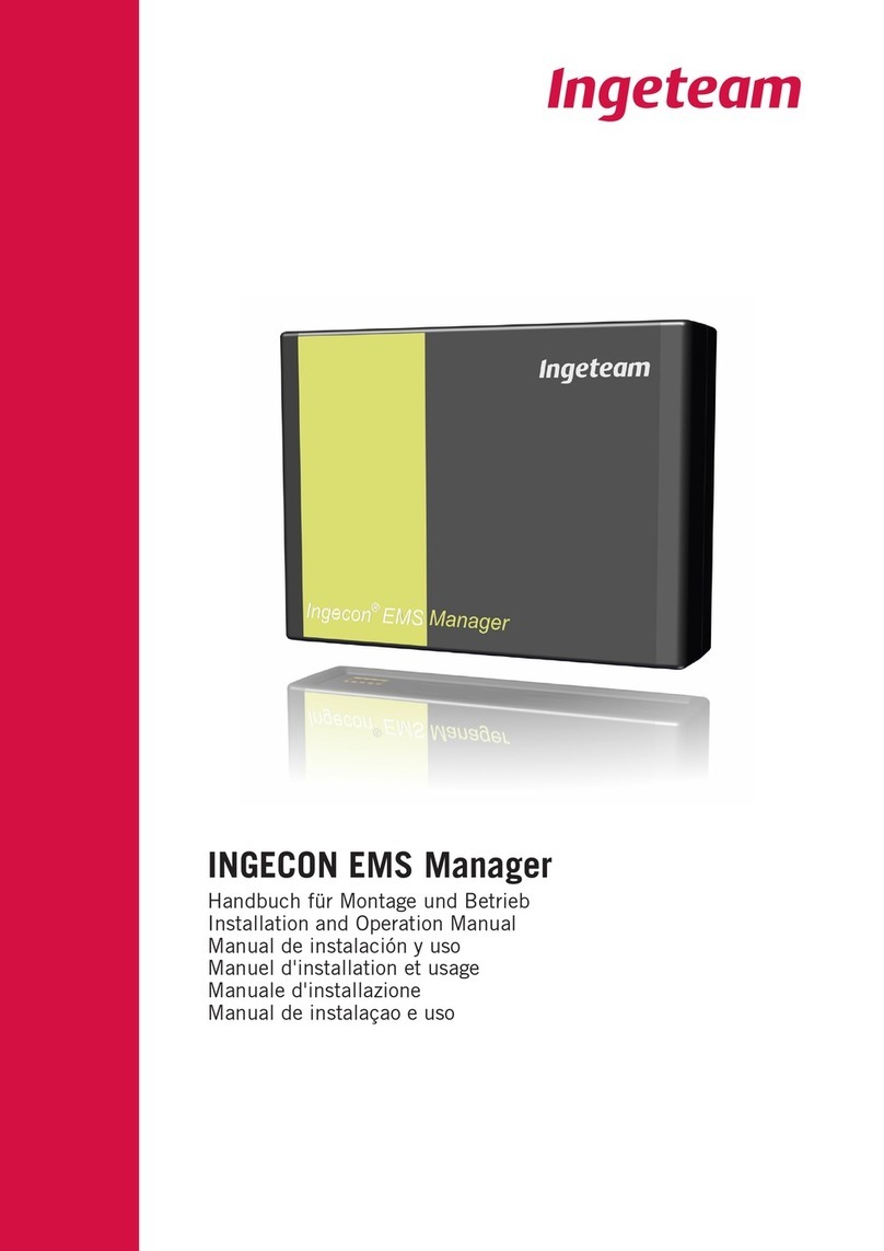Ingeteam INGECON EMS Manager User manual