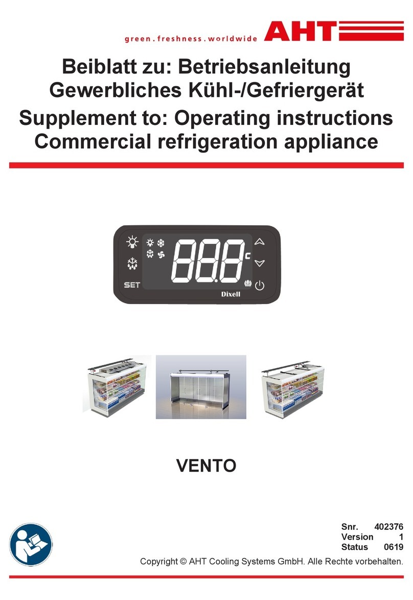 AHT VENTO GREEN Supplement to operating instructions