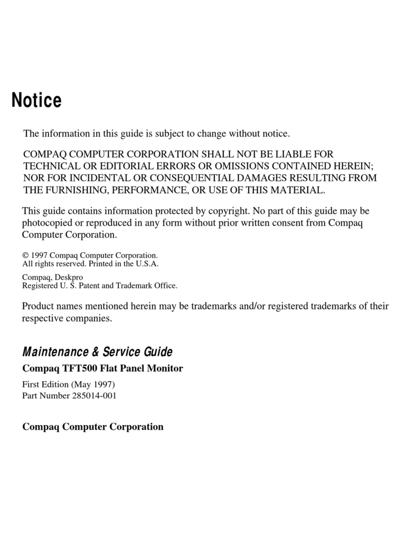 Compaq TFT500 User manual