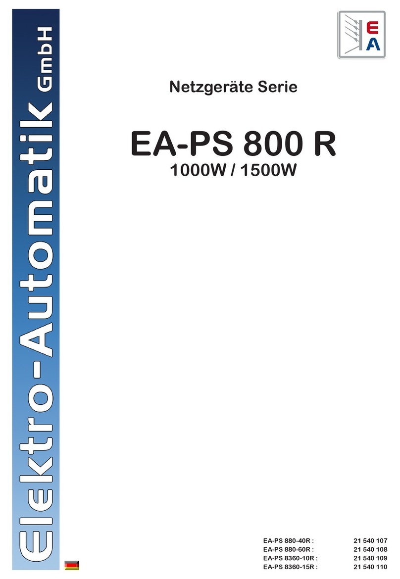 Elektro-Automatik EA-PS 800 R user manual
