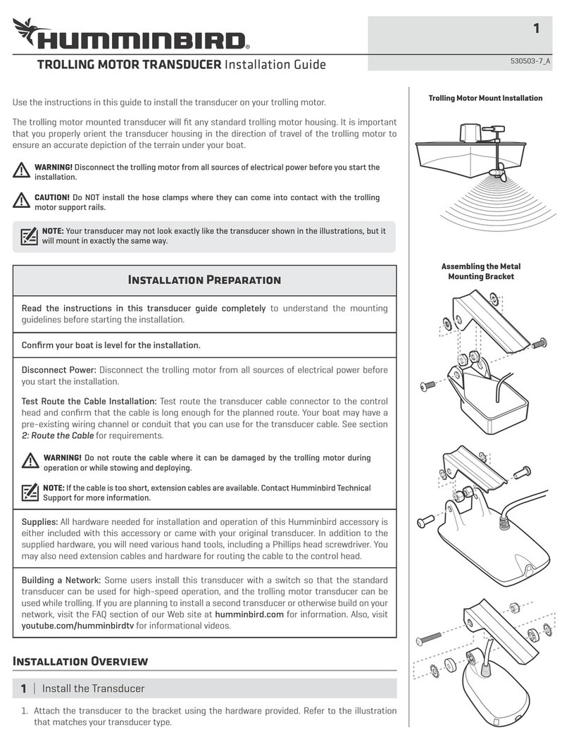 Humminbird TROLLING MOTOR TRANSDUCER User manual
