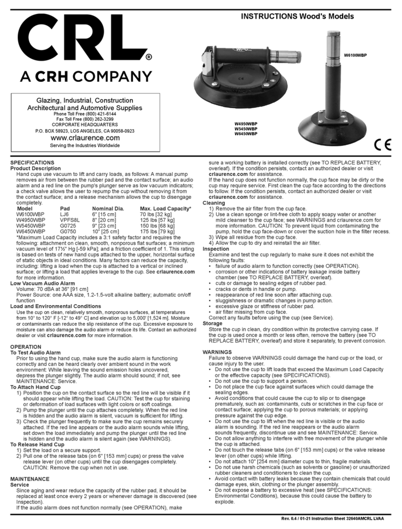 CRH CRL W4950WBP instructions