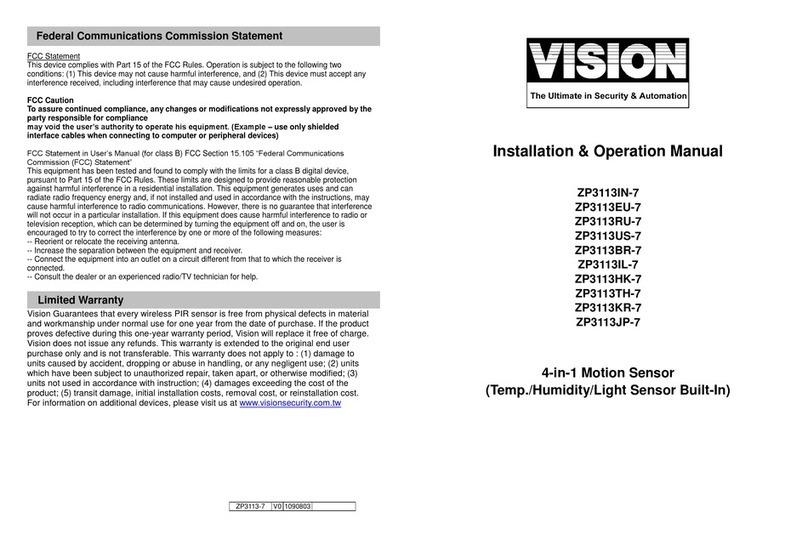 Vision ZP3113IN-7 User manual