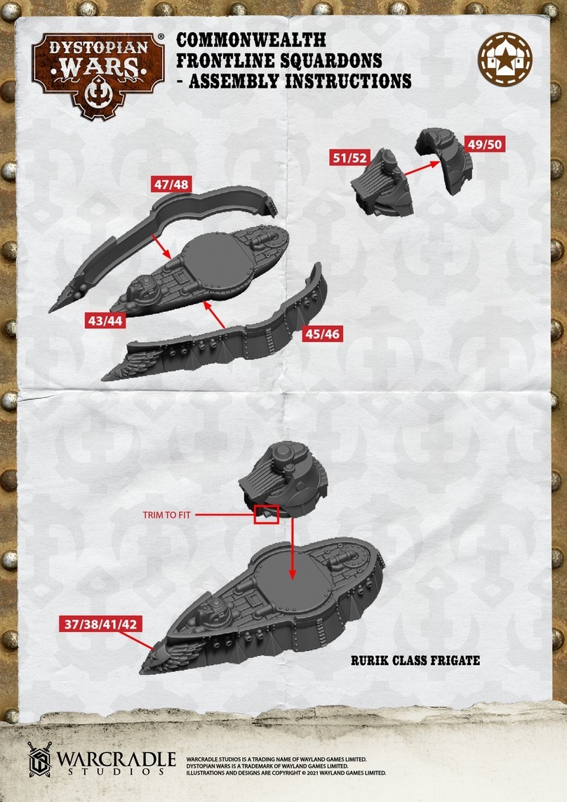 WARCRADLE STUDIOS DYSTOPIAN WARS COMMONWEALTH FRONTLINE... Assembly instructions