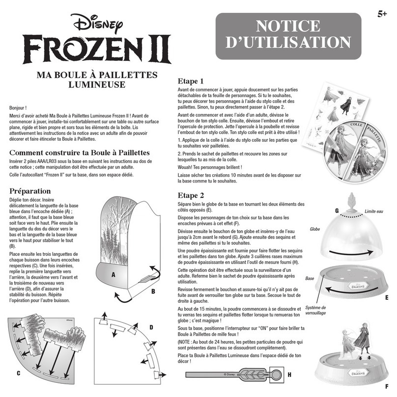 Lansay Disney Frozen II My Light-Up Glitter Globe User manual