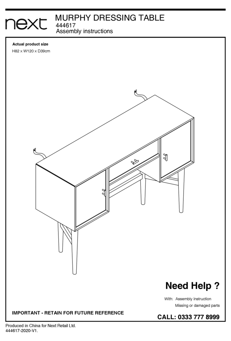Next MURPHY DRESSING TABLE 444617 User manual Next MURPHY DRESSING TABLE 444617 User manual