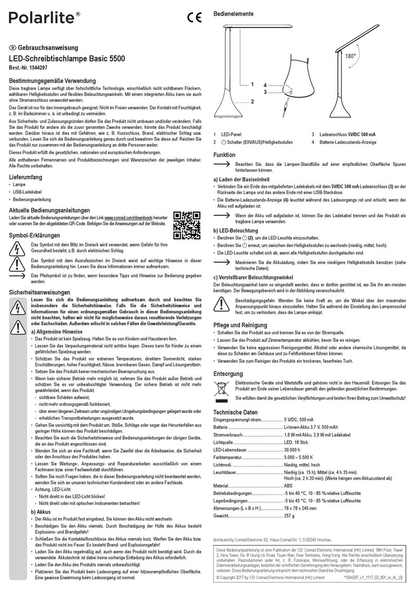 Polarlite Basic 5500 operating instructions