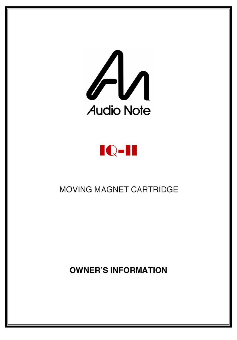 Audio Note IQ-II Owner's Information