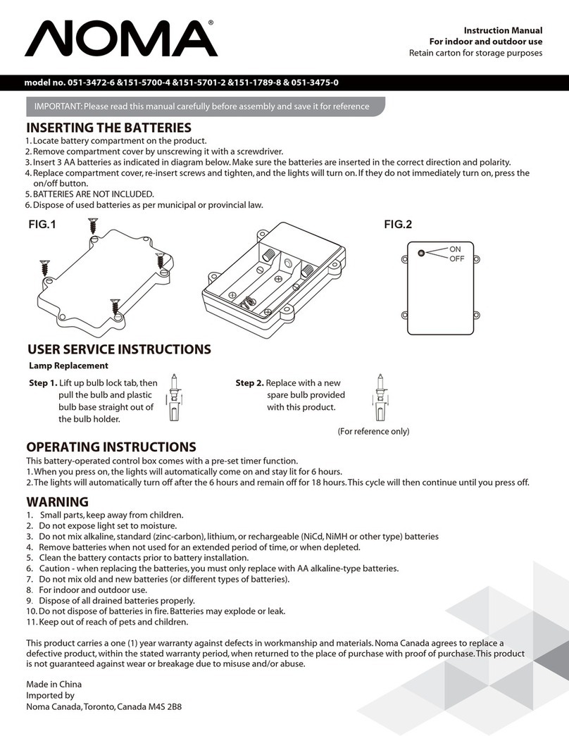 NOMA 051-3472-6 instruction manual