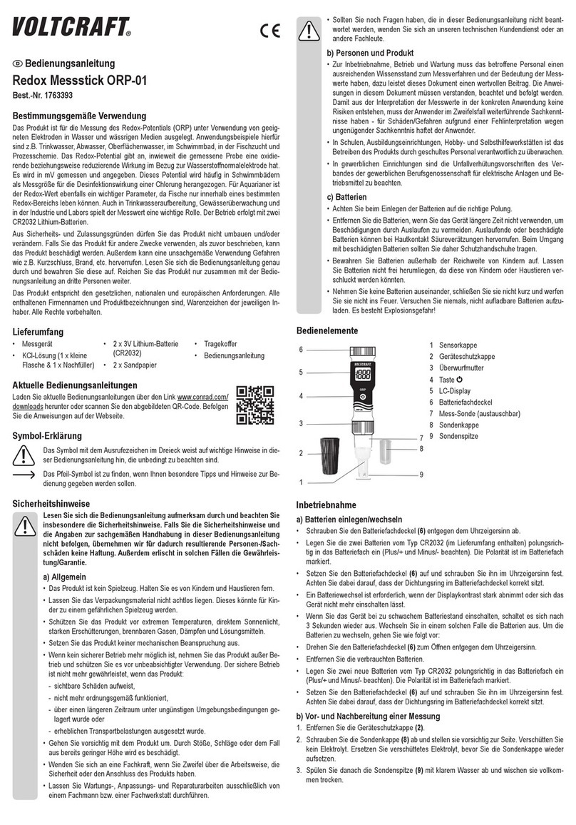 VOLTCRAFT ORP-01 User manual VOLTCRAFT ORP-01 User manual