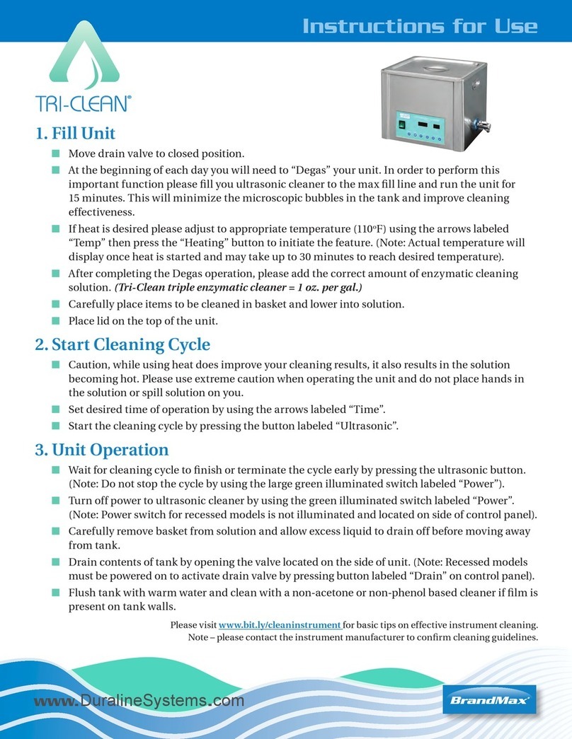 Duraline Systems BrandMax TRI-CLEAN Instructions for use