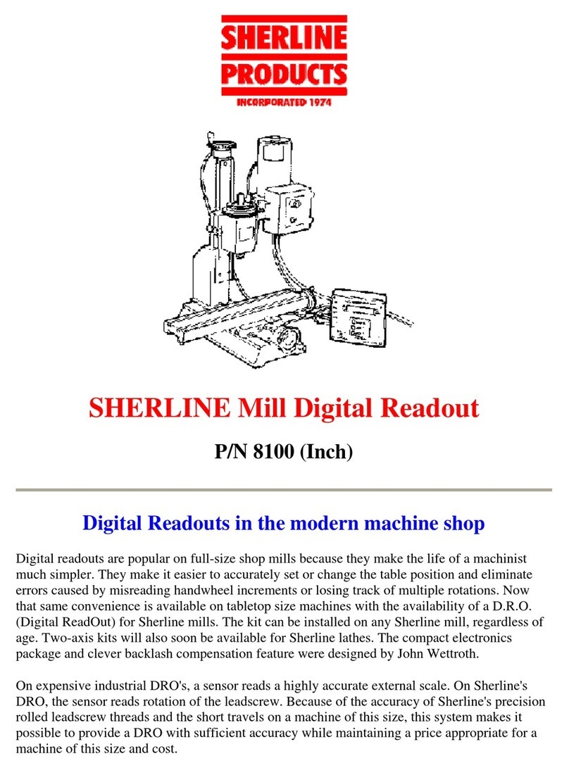 Sherline Products WETTROTH 8100 manual