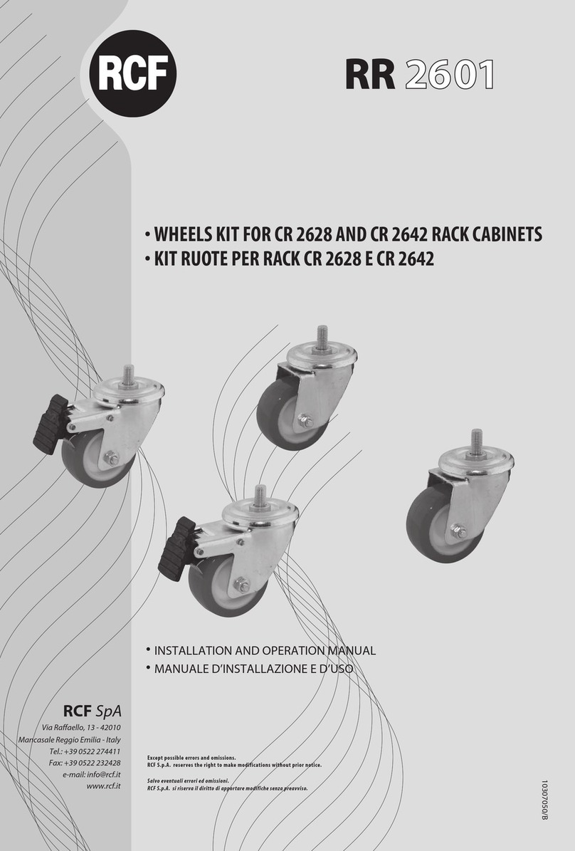 RCF RR 2601 Installation and operation manual RCF RR 2601 Installation and operation manual